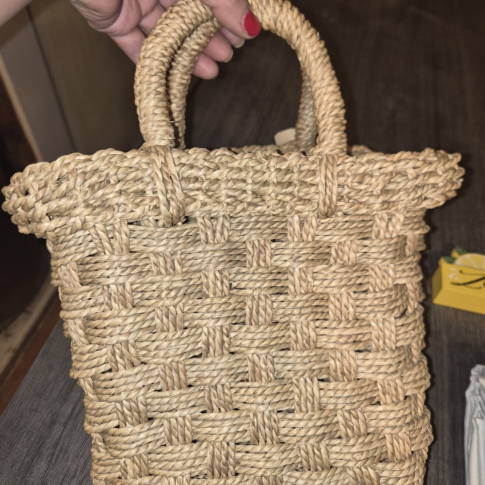 Woven Tan Handbag